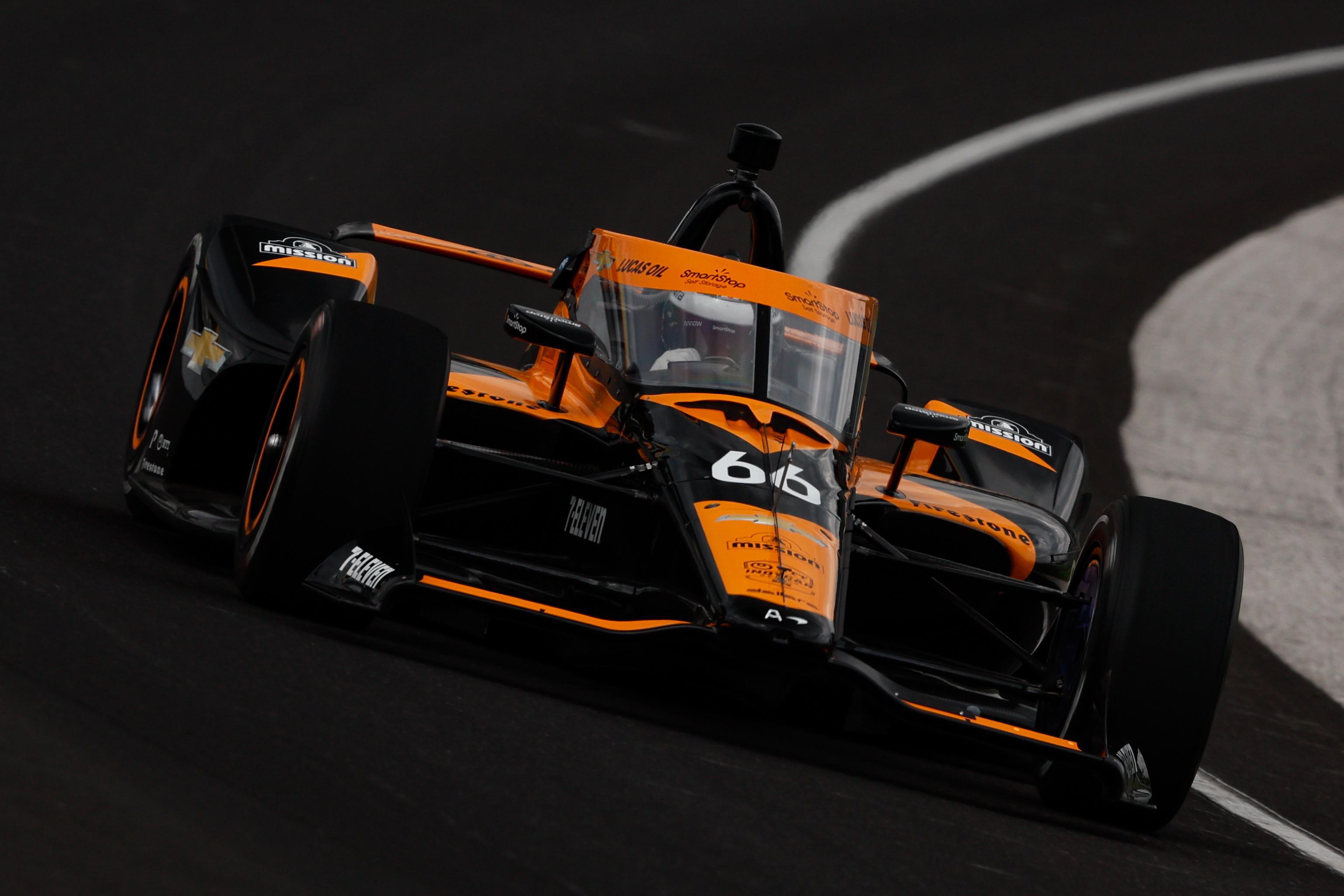 Tony Kanaan during testing at Indianapolis Motor Speedway.