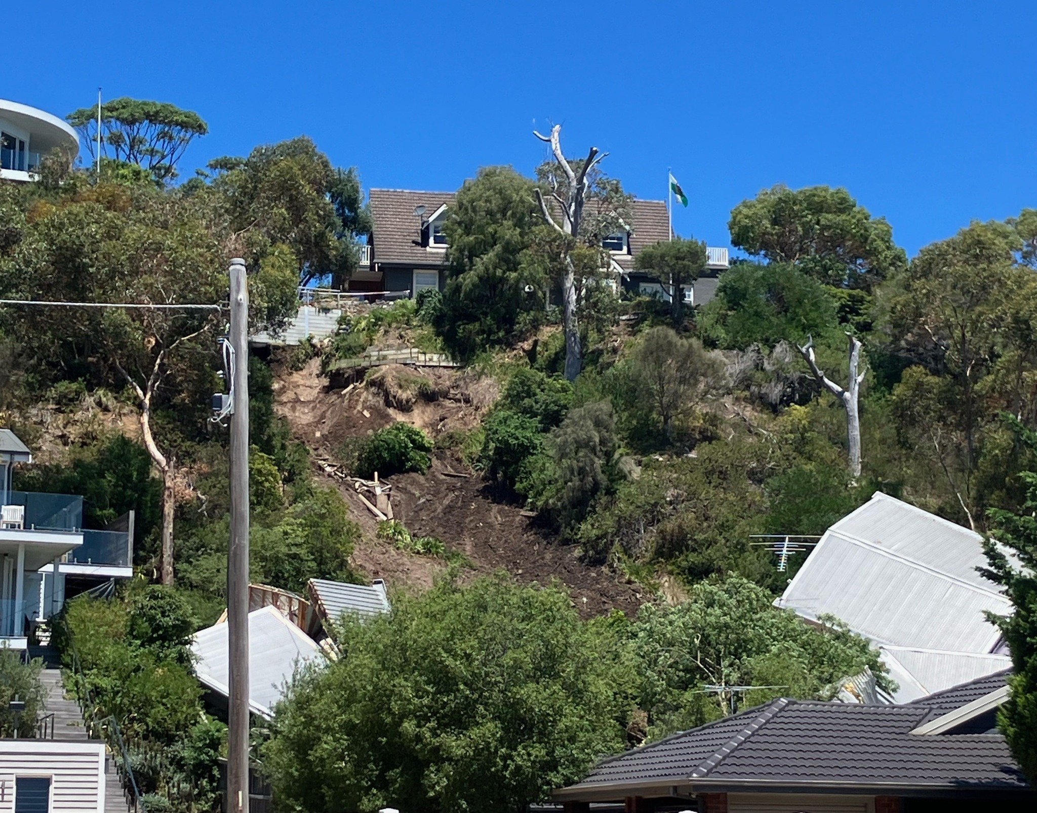 Landslide in McCrae, Victoria