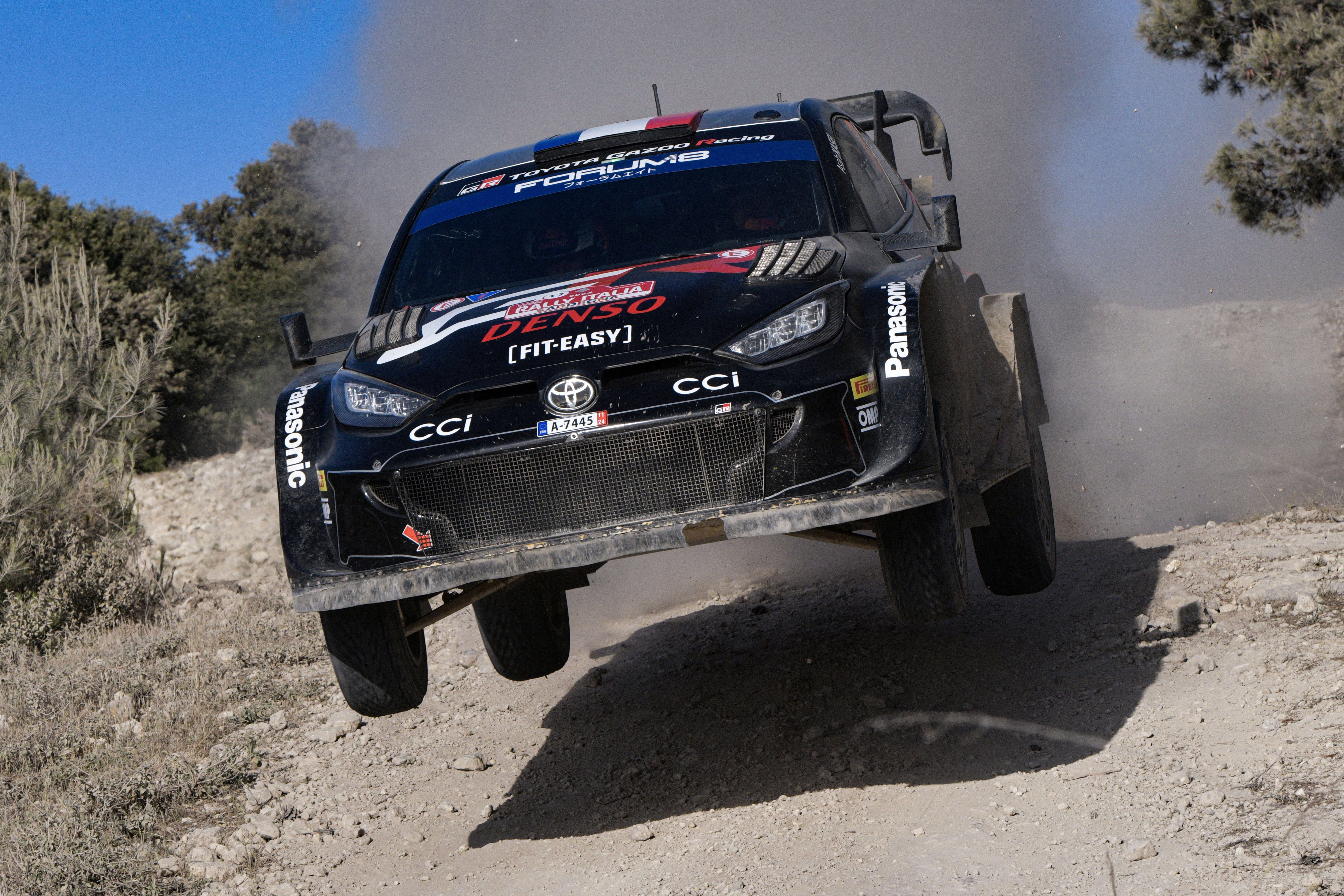 The driver Sebastien Ogier and co-driver Vincent Landais of the team Toyota Gazoo Racing WRT.