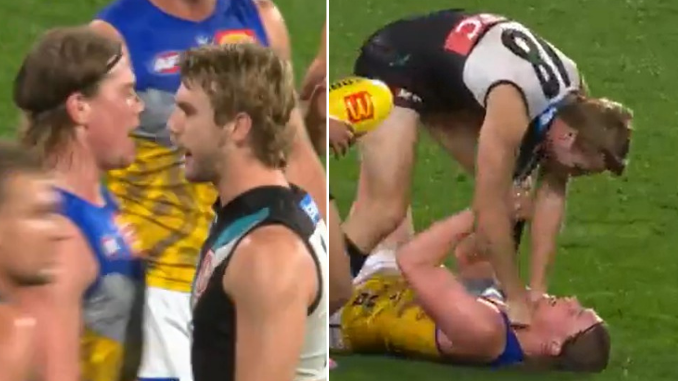 Harley Reid and Jason Horne-Francis go at it.