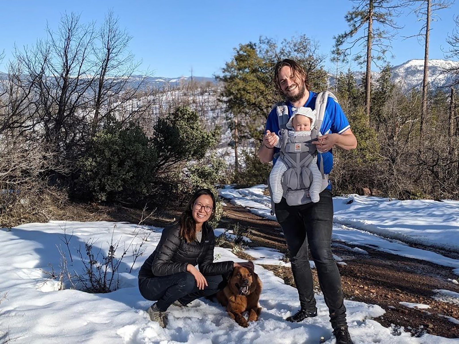 Jonathan Gerrish, Ellen Chung, and their baby daughter Miju S174371106