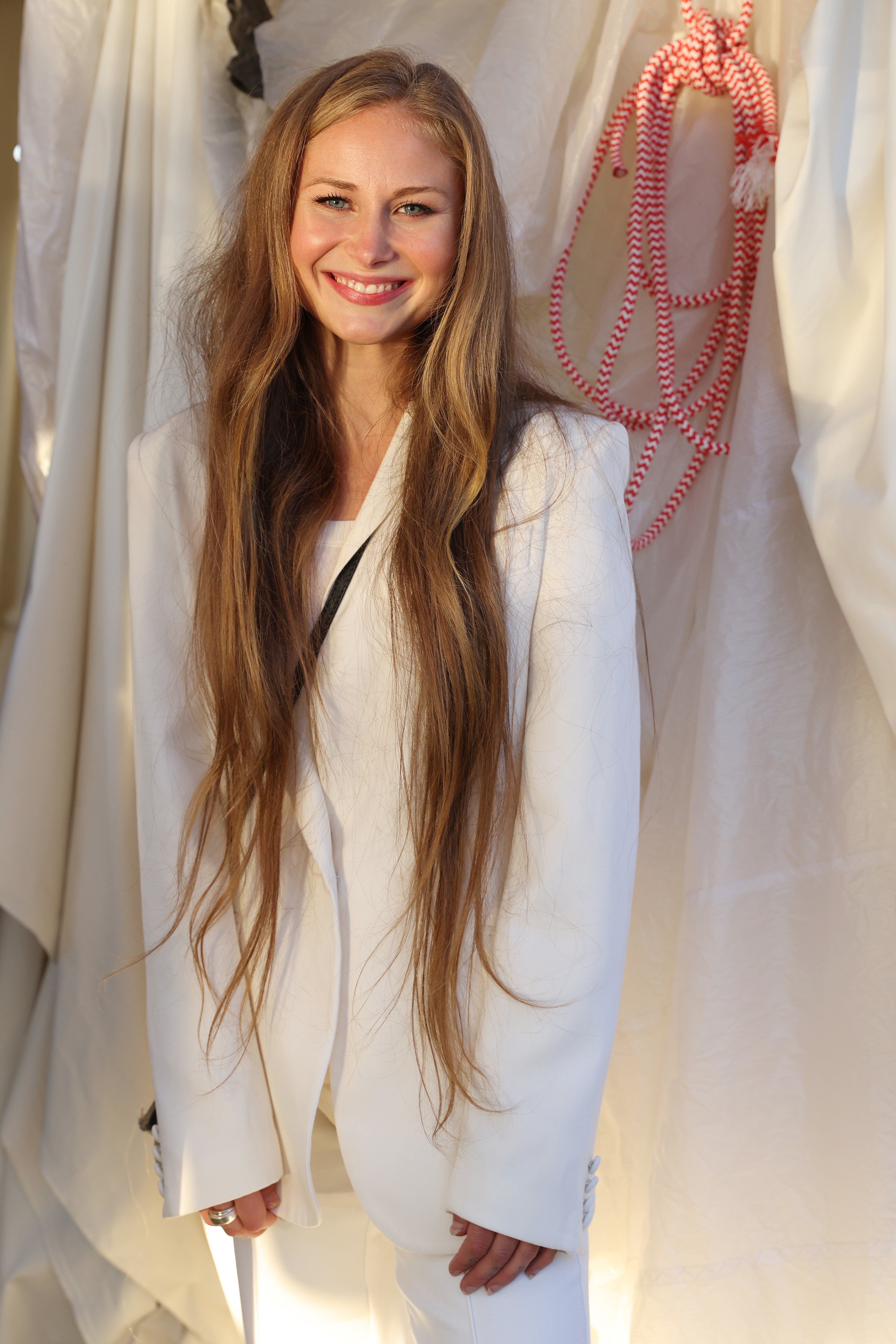 Grace Tame attends the Maggie Marilyn show during Afterpay Australian Fashion Week 2023 at The Navy Bear, May 15.