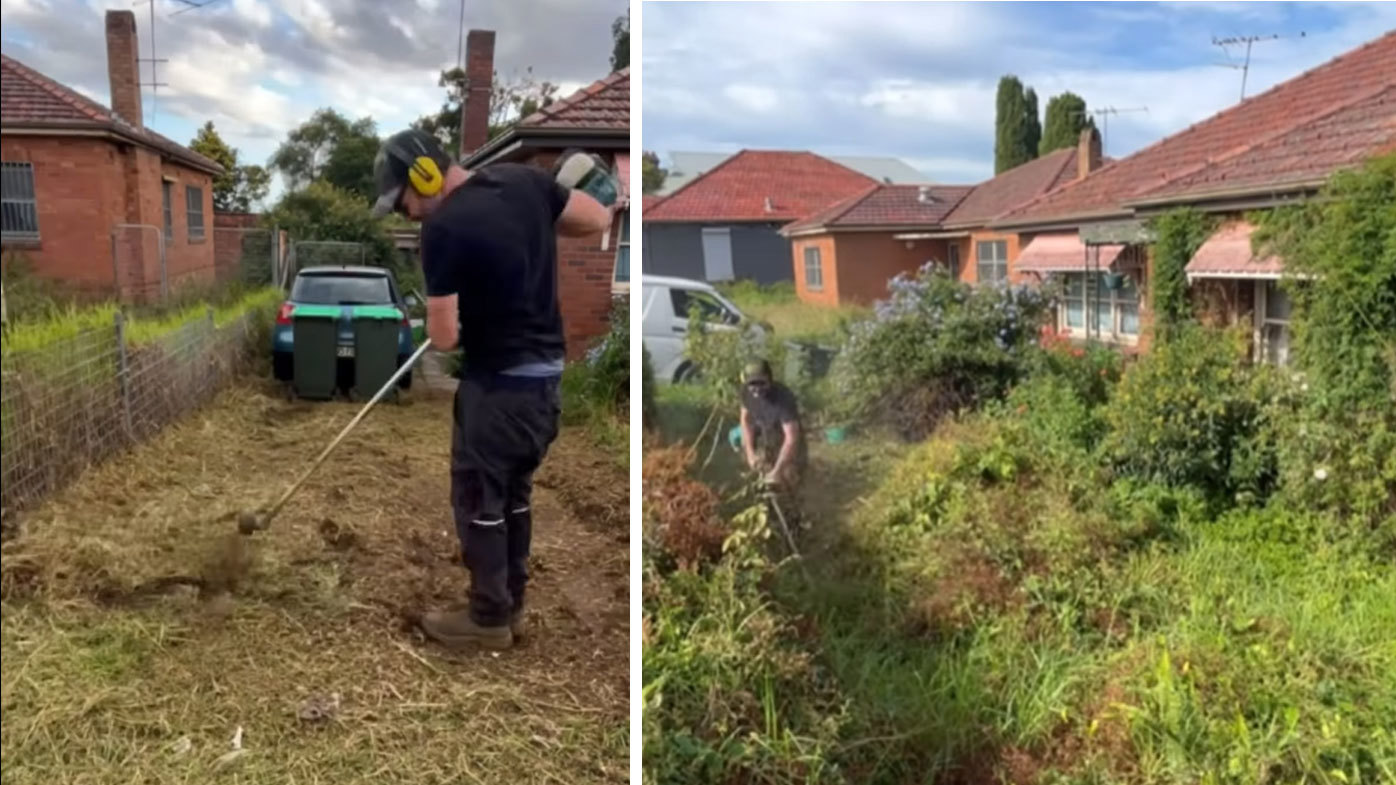 Nathan Stafford offers garden makeovers for free in exchange for filming his 'strangely satisfying' content.