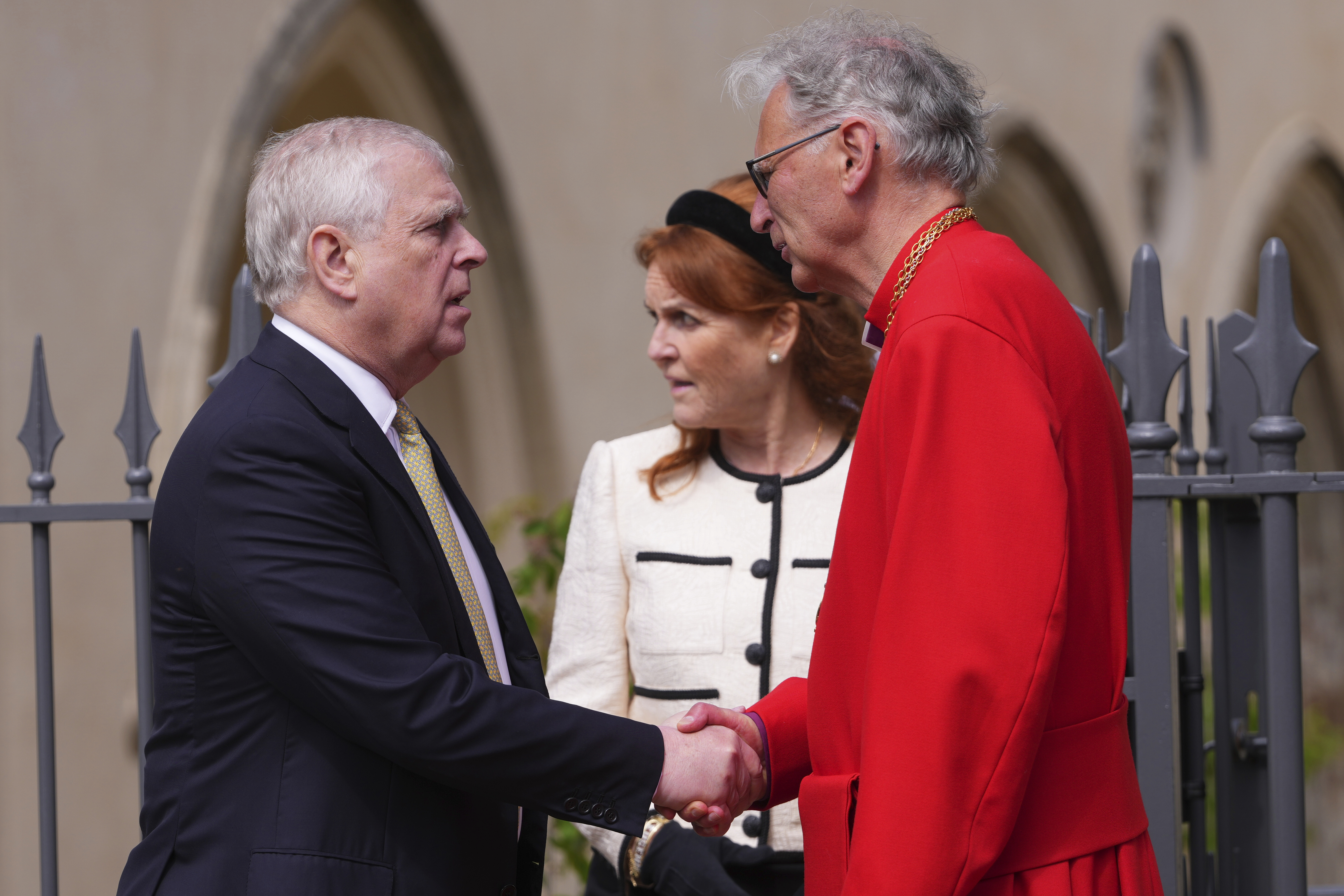 Prince Andrew makes rare appearance at Easter service