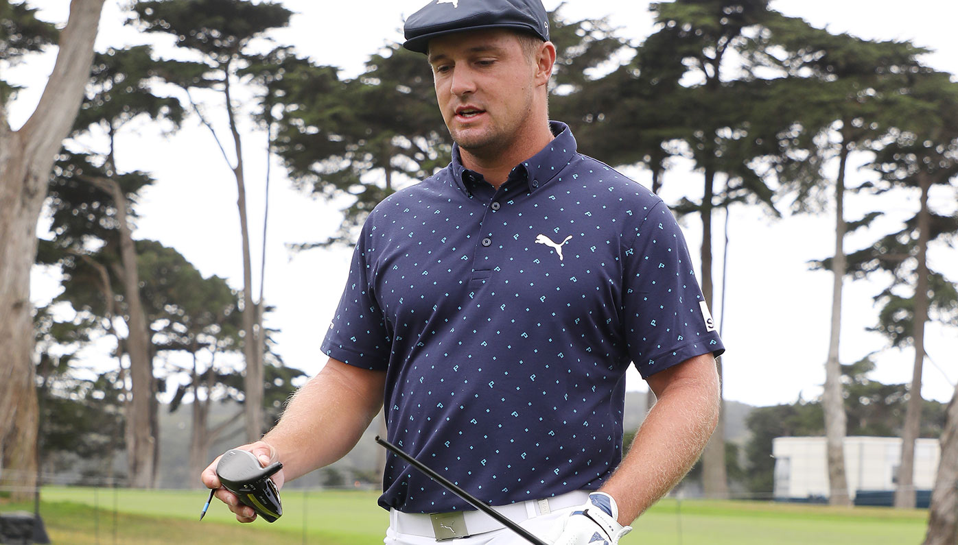 Bryson DeChambeau snapped his driver during the first round of the PGA Championship.