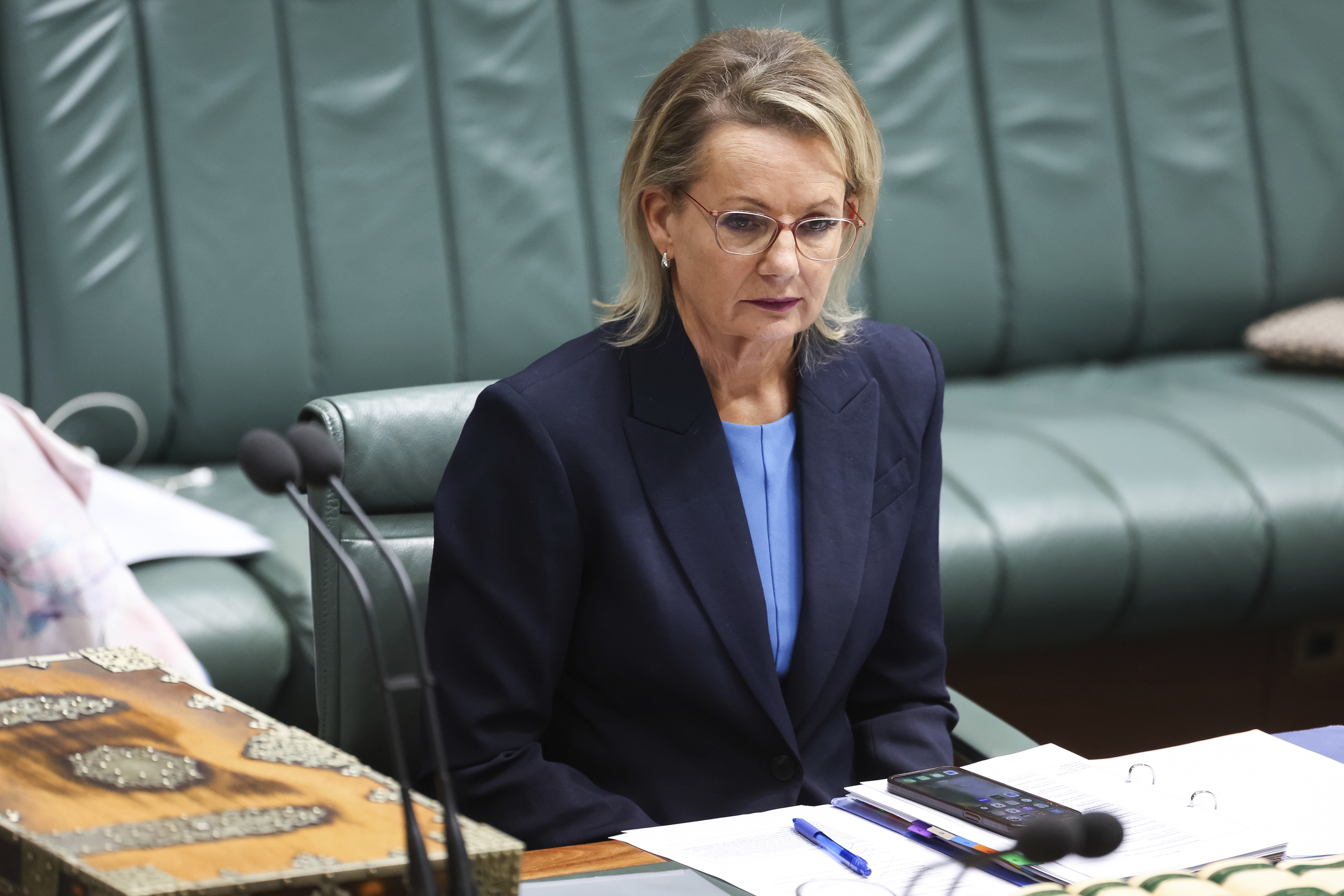 Opposition leader Sussan Ley during Question Time at Parliament House in Canberra on Wednesday 5 November 2025. 