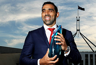 Adam Goodes with Australian of the Year award (Getty)