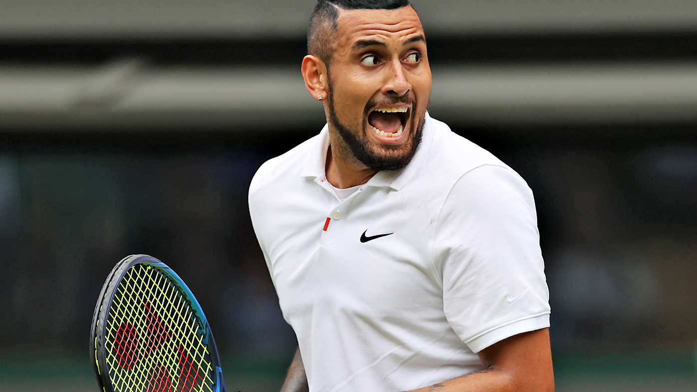 Nick Kyrgios during his match against Ugo Humbert