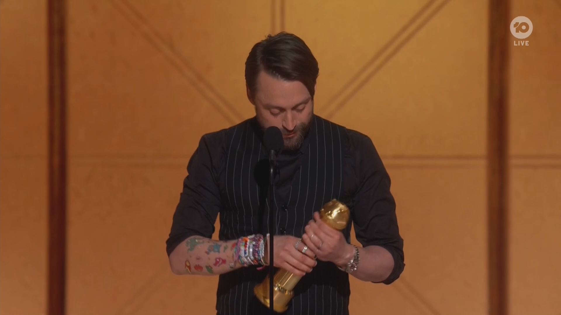 Golden Globes Male Supporting Actor - Motion Picture: Kieran Culkin, A Real Pain 