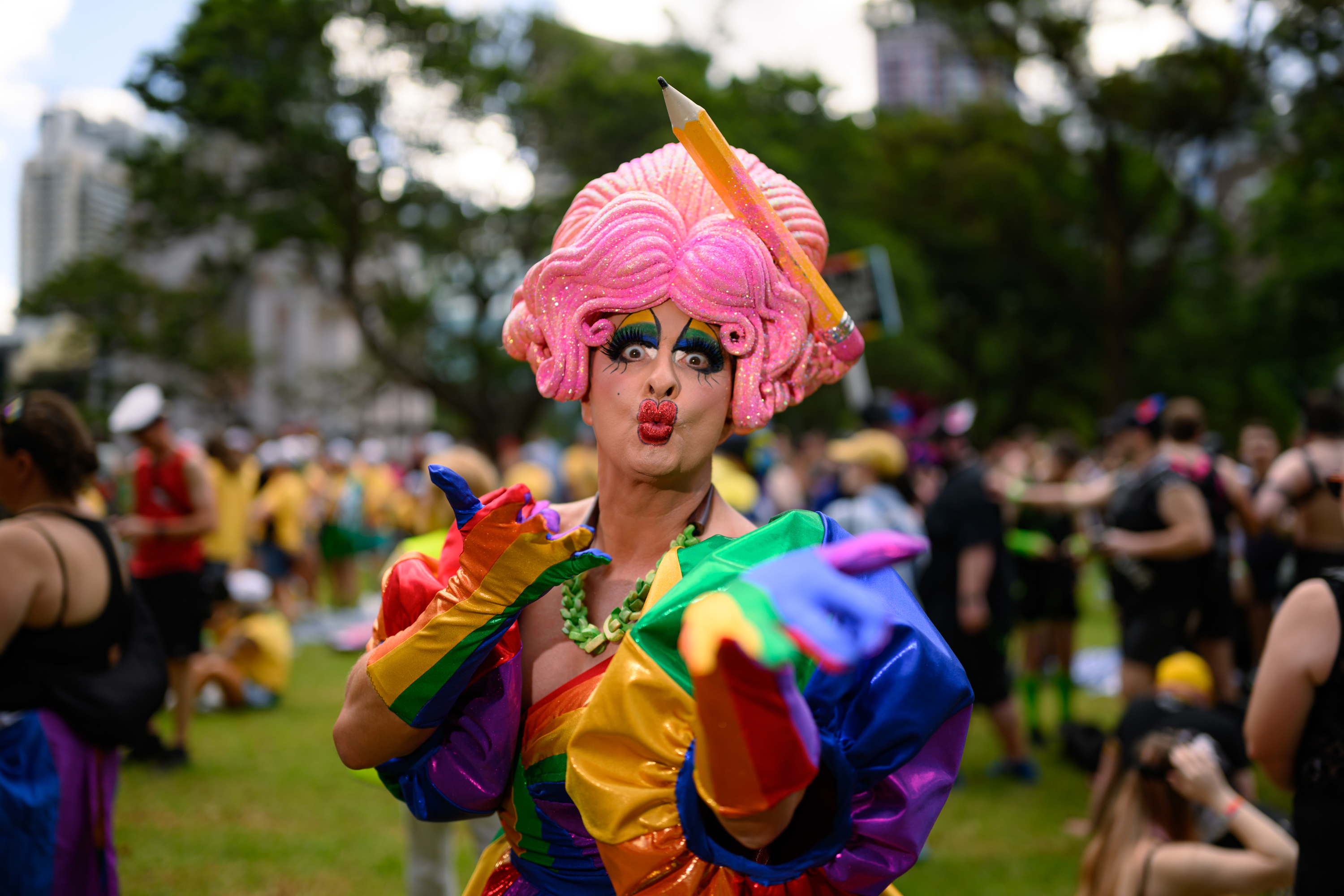 There were several eye-catching costumes and outfits on show in Sydney today.