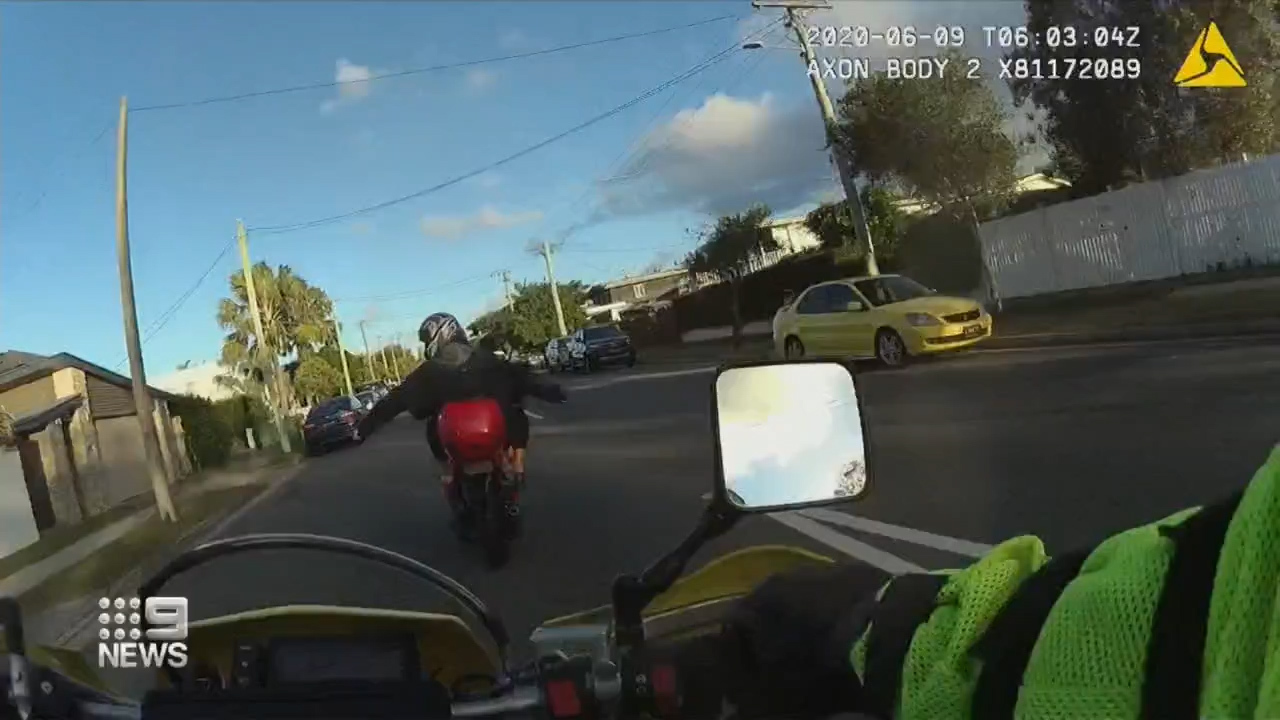 Sergeant Peter Andrew Venz denies he dangerously operated his trail bike during a pursuit through several Gold Coast streets.