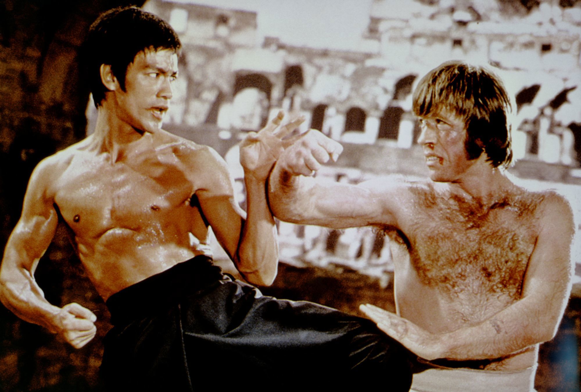 Bruce Lee and Chuck Norris