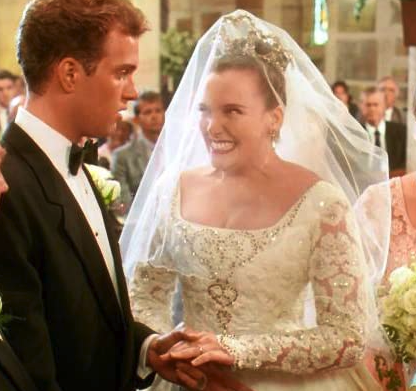 Daniel Lapaine with Muriel's Wedding co-star Toni Collette.