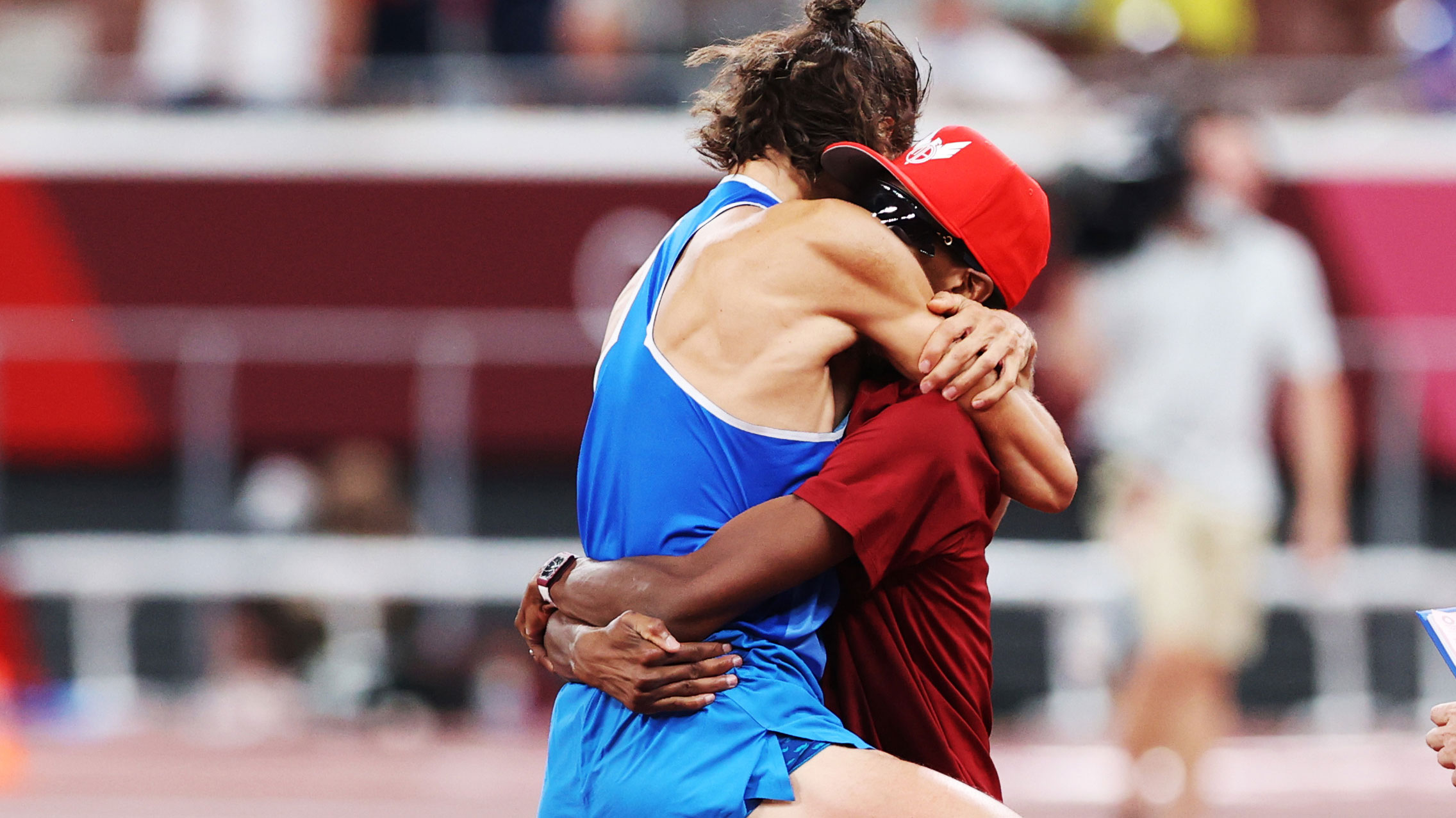 Shared gold medals in high jump response, Mutaz Essa Barshim and Gianmarco  Tamberi | Algulf