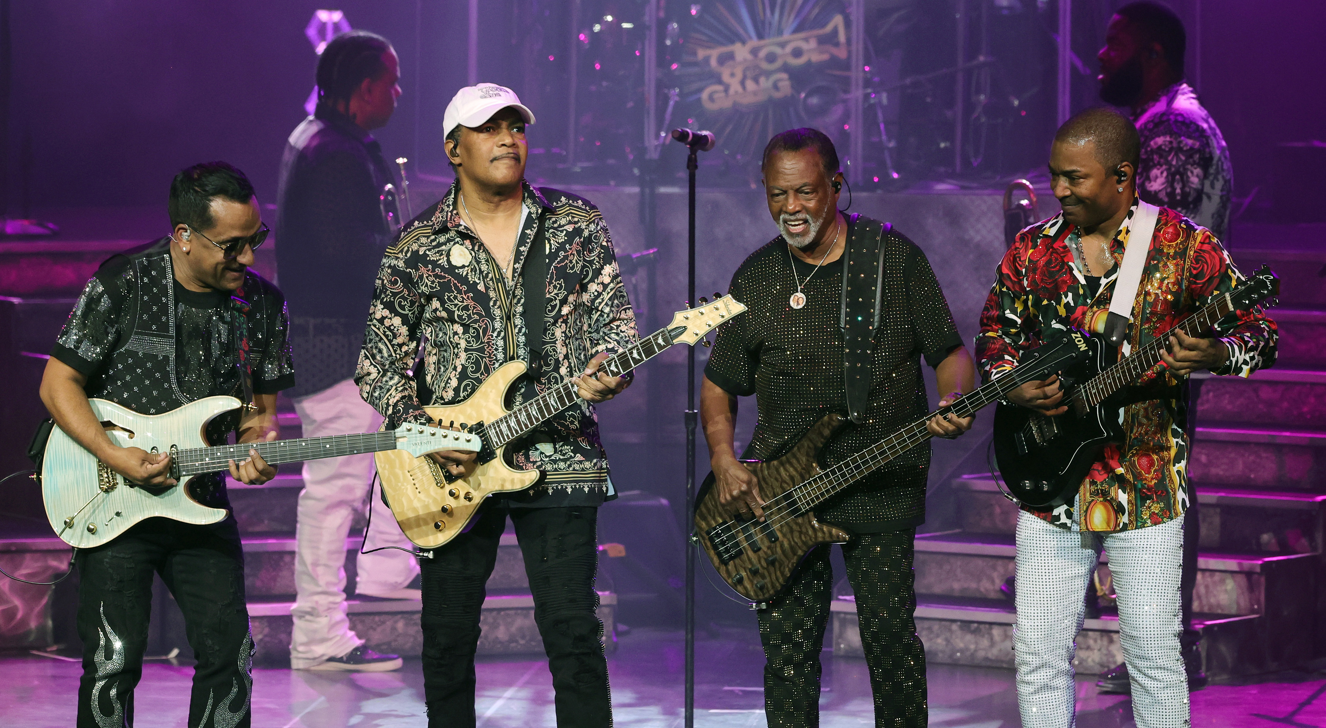 (L-R) Rick Marcel, Amir Bayyan, Robert "Kool" Bell and Shawn McQuiller of Kool & the Gang
