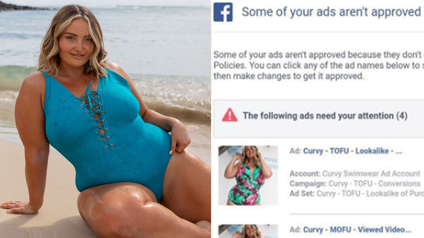 accu licentie in tegenstelling tot Swimwear ads rejected by Facebook for featuring curvy models - 9Honey