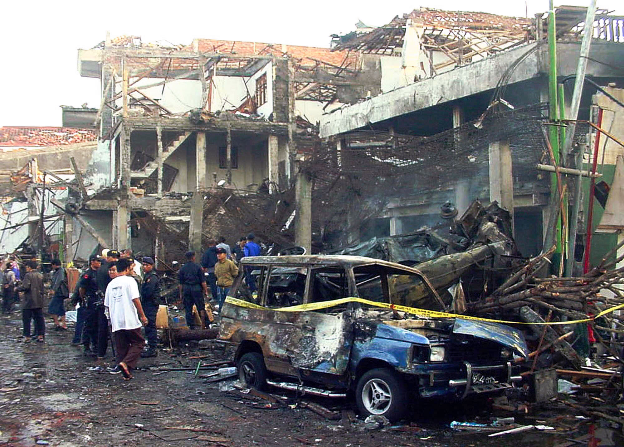 The wreckage from the Bali bombings