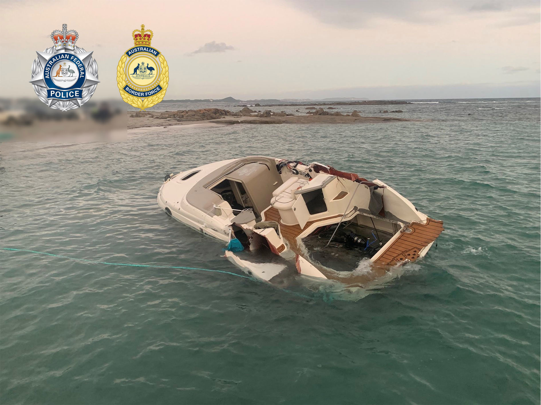 An arrest warrant has been issued for three men after police allegedly found 365 kilograms of cocaine in coastal waters off Western Australia's great southern region.