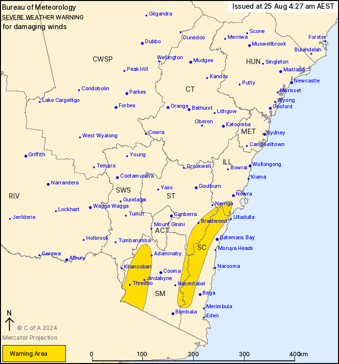 Wild weather forecast for south east Australia