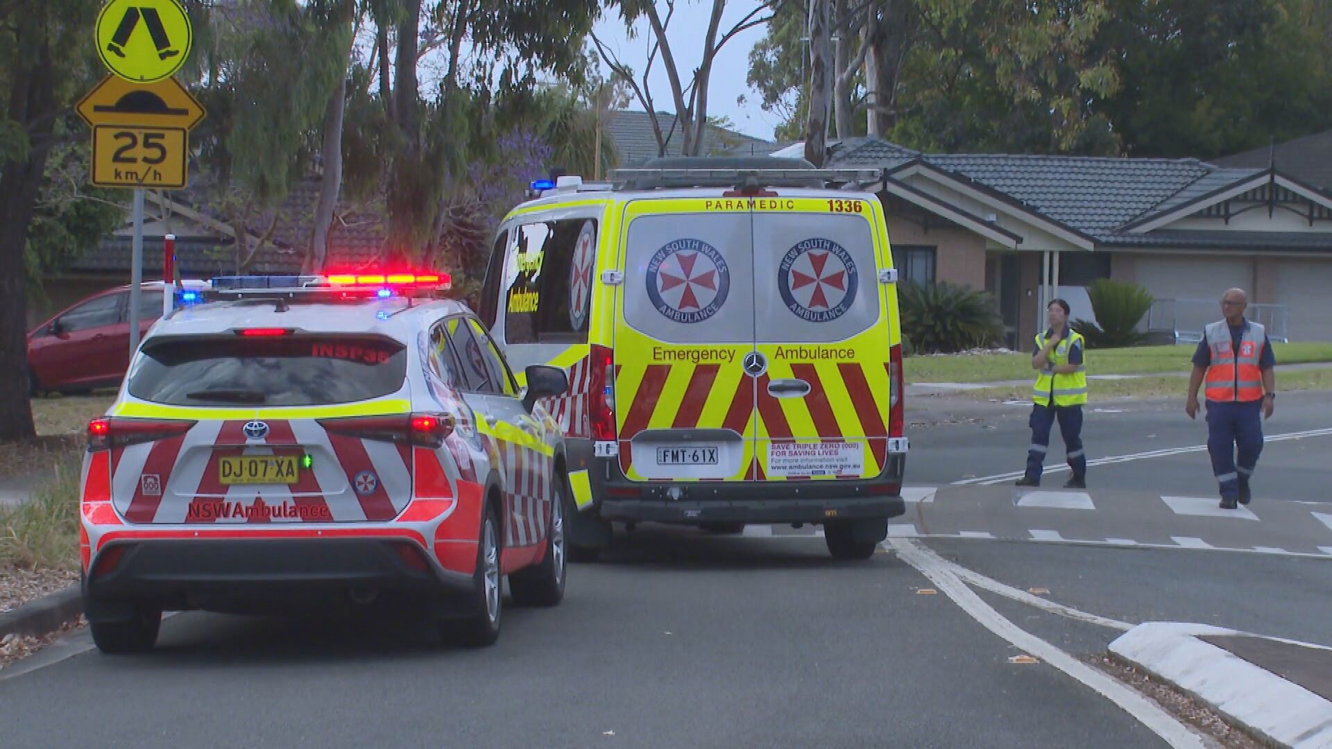 Floral tributes have been laid outside of a primary school in Sydney's north-west after a child was hit by a ute coming out of a driveway yesterday afternoon. Emergency services were called to Rouse Hill Public School shortly before 4pm yesterday, where police were told a five-year-old girl had been riding a scooter on a footpath when she was struck by the vehicle.
