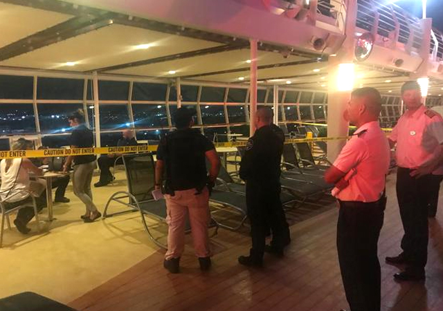 The family of Chloe Wiegand, the 18-month-old Indiana girl who fell to her death from the 11th storey of a cruise ship in Puerto Rico, supplied this photo of the scene inside the Freedom of the Seas.