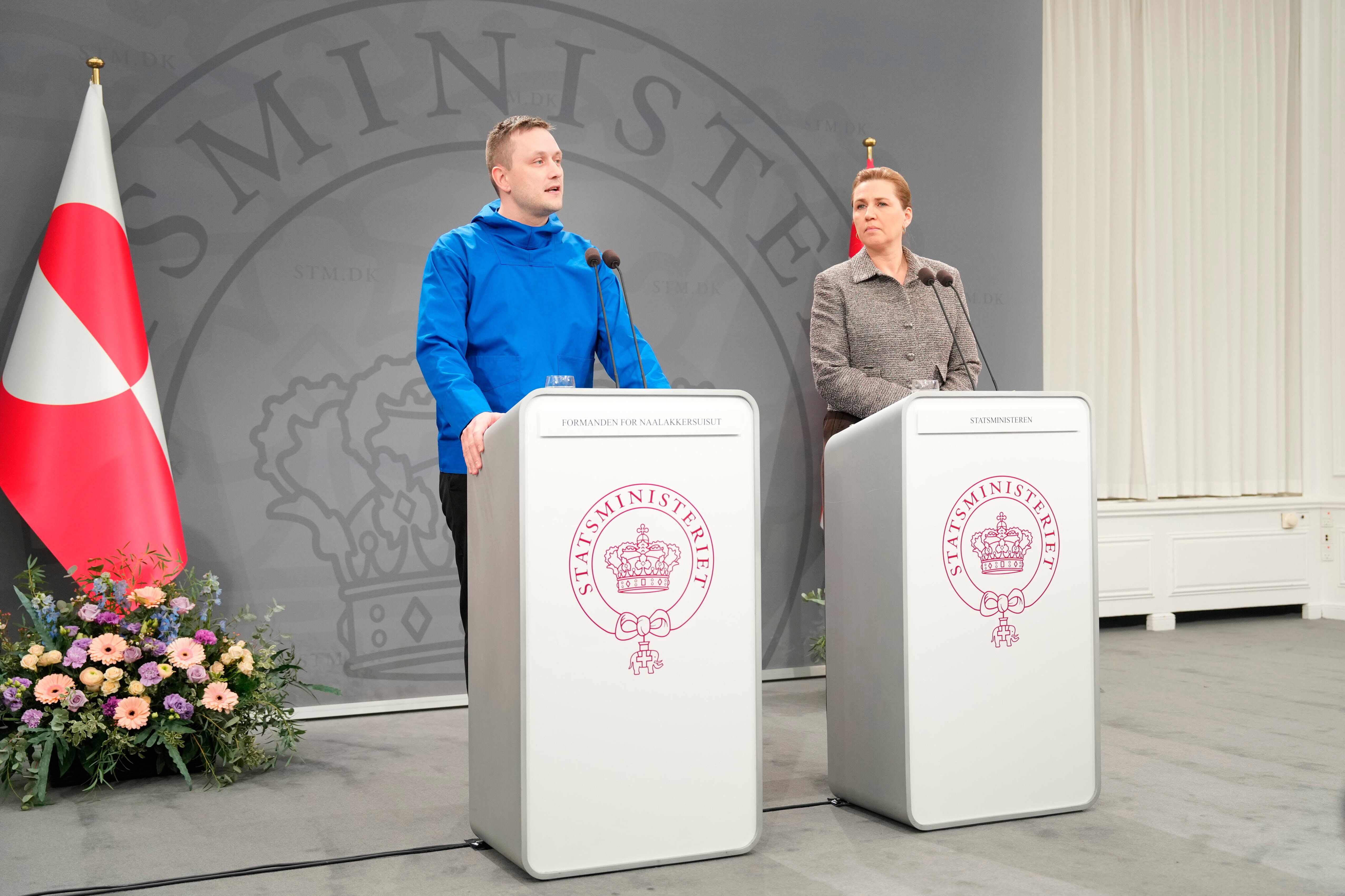 Jens-Frederik Nielsen and Mette Frederiksen