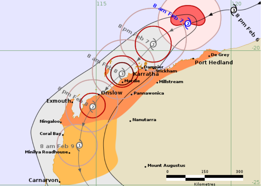 Tropical Cyclone Mitchell is forecast to intensify to a category three storm ahead of making landfall in Western Australia﻿'s Pilbara region.