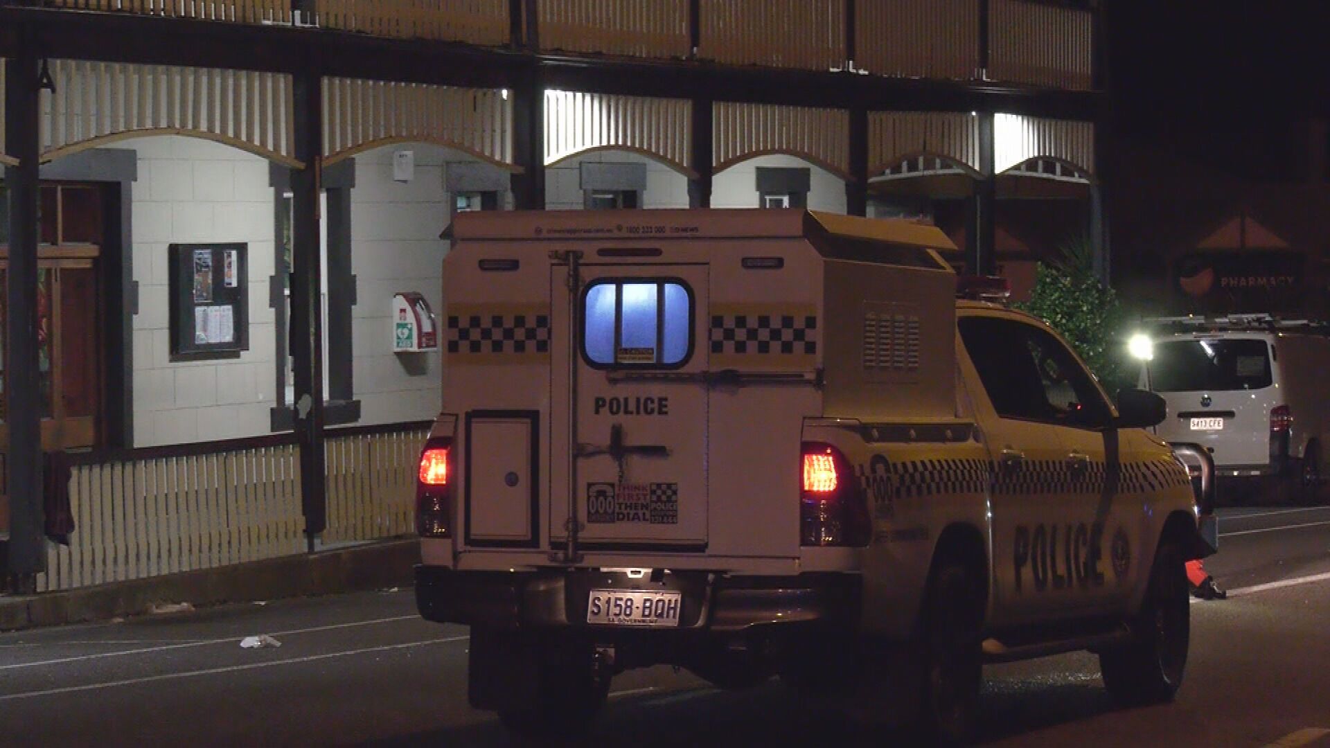 A young man is fighting for life and four others have been left with minor injuries after a car allegedly collided into a group of people outside of a South Australian pub early this morning. Police said the suspected driver left the scene of the crash, which happened at about 1.30am on North Terrace in Port Elliot, before he returned a short time later.