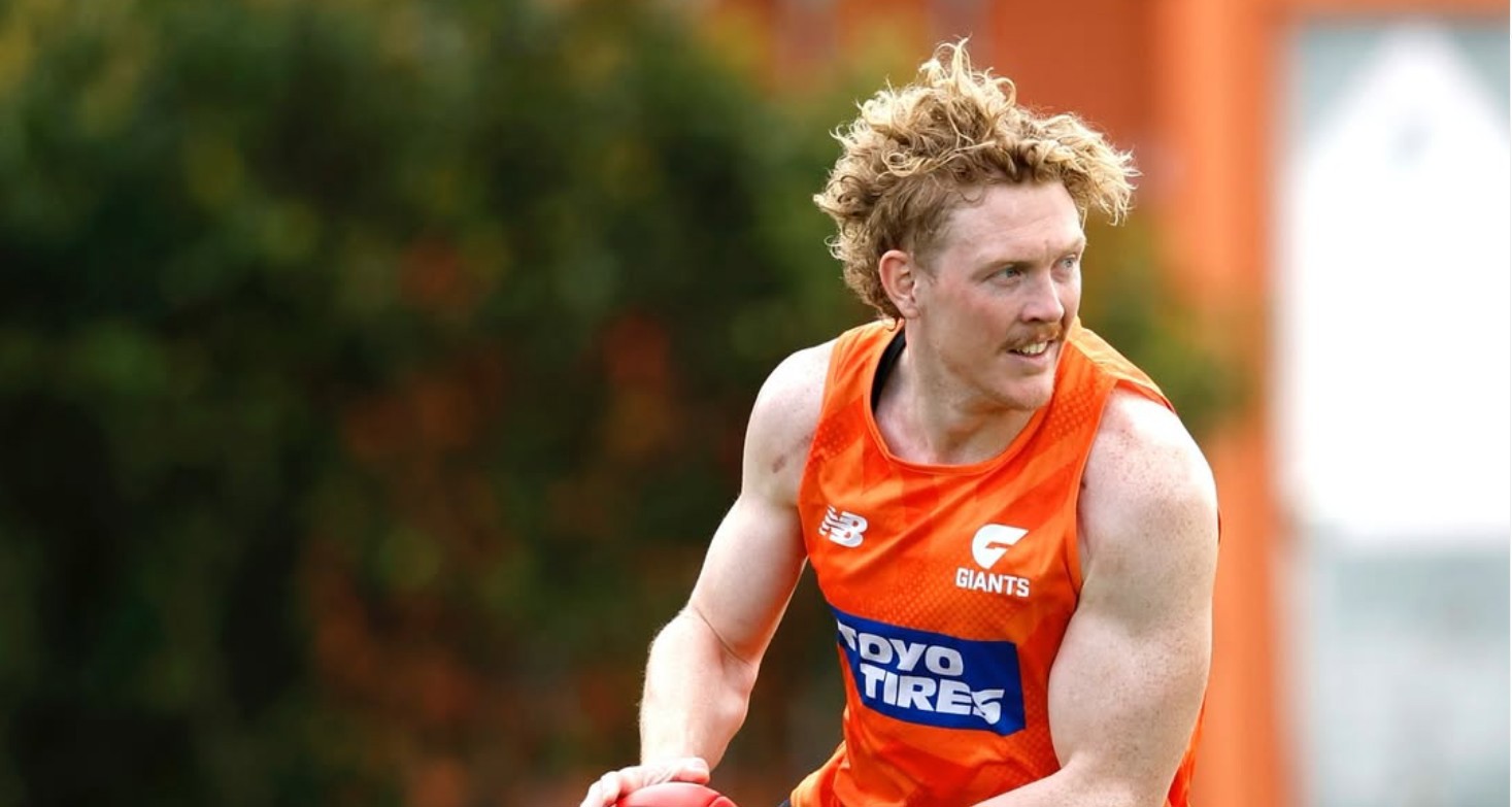 Clayton Oliver at GWS training. 