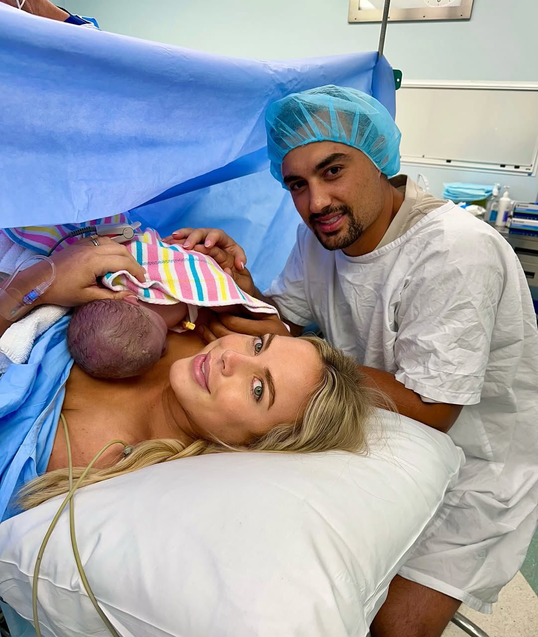 Cass Wood welcomes first child with husband