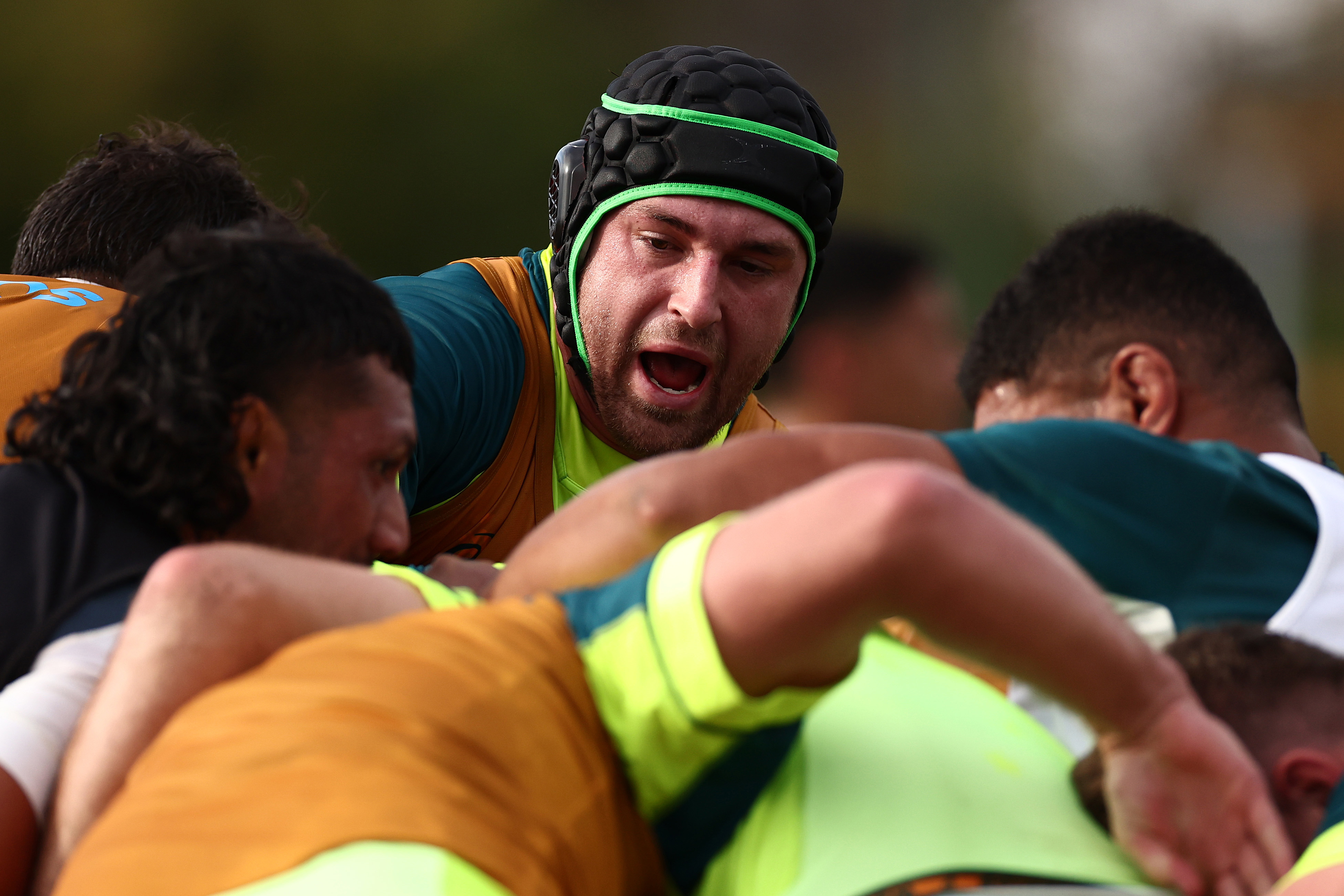 Nick Frost during a Wallabies training session.