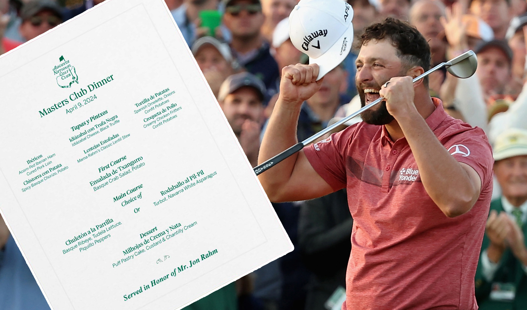 Jon Rahm has unveiled his Masters Champions dinner menu.