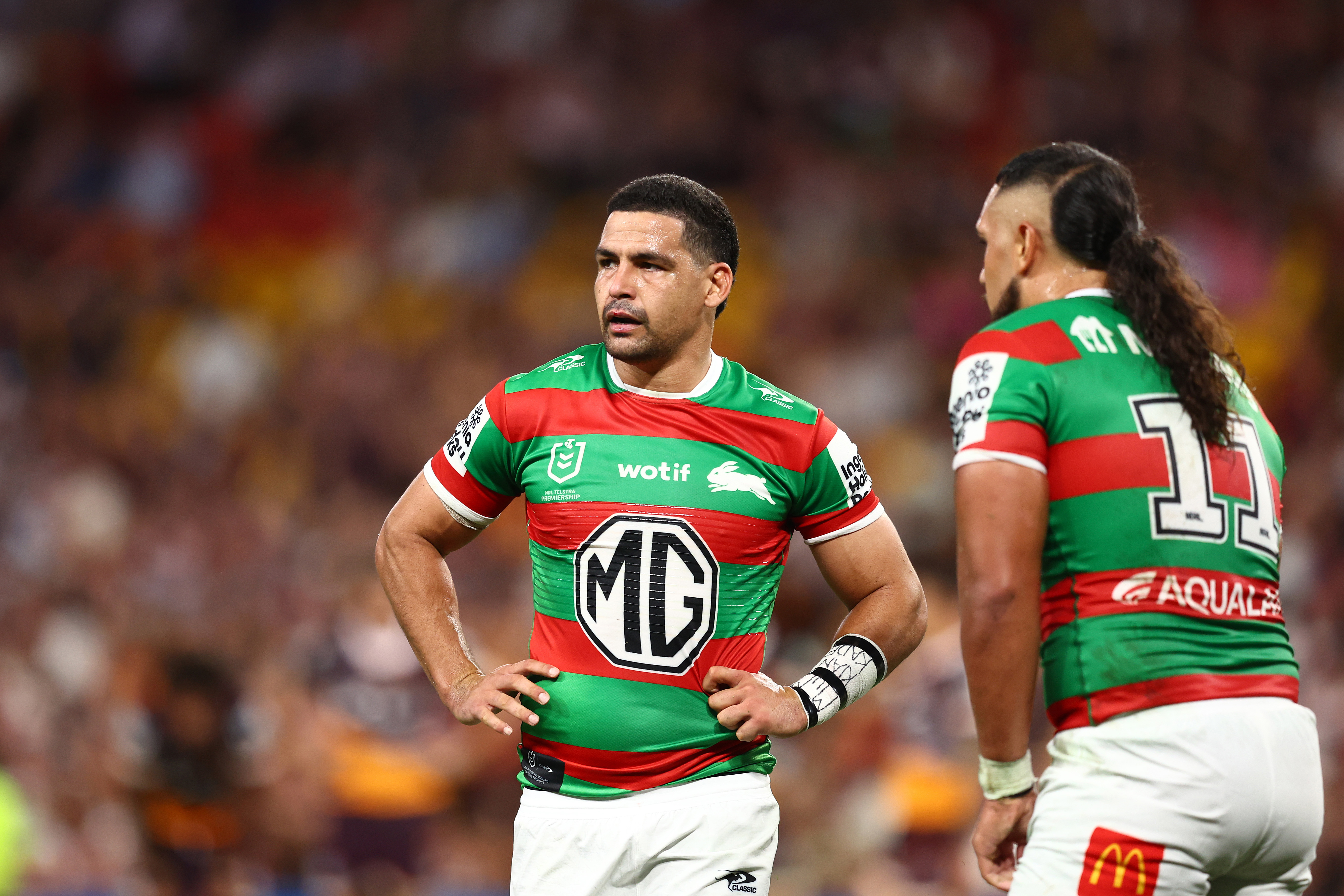 Cody Walker of the Rabbitohs during the loss to Brisbane.