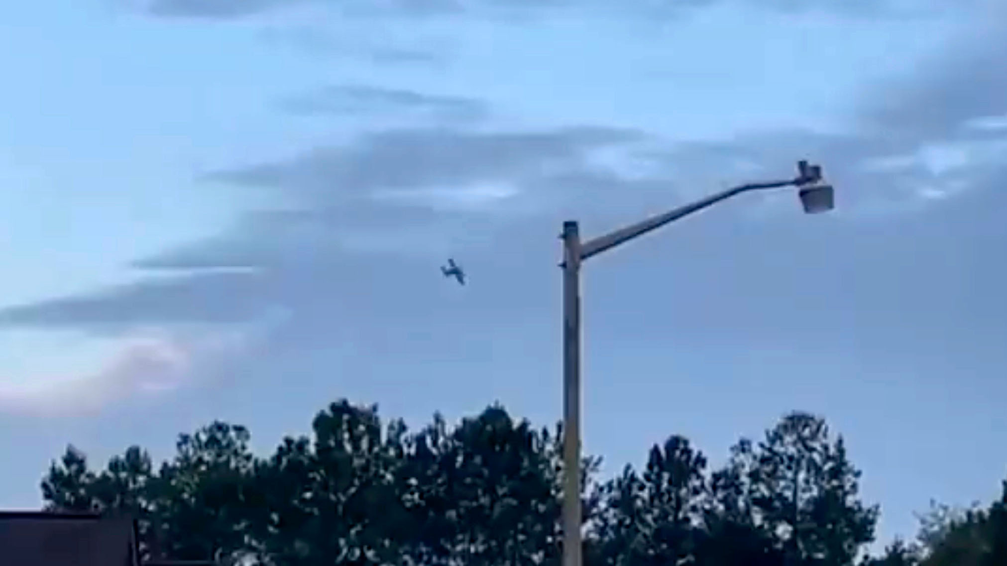 A small plane circles over Mississippi.