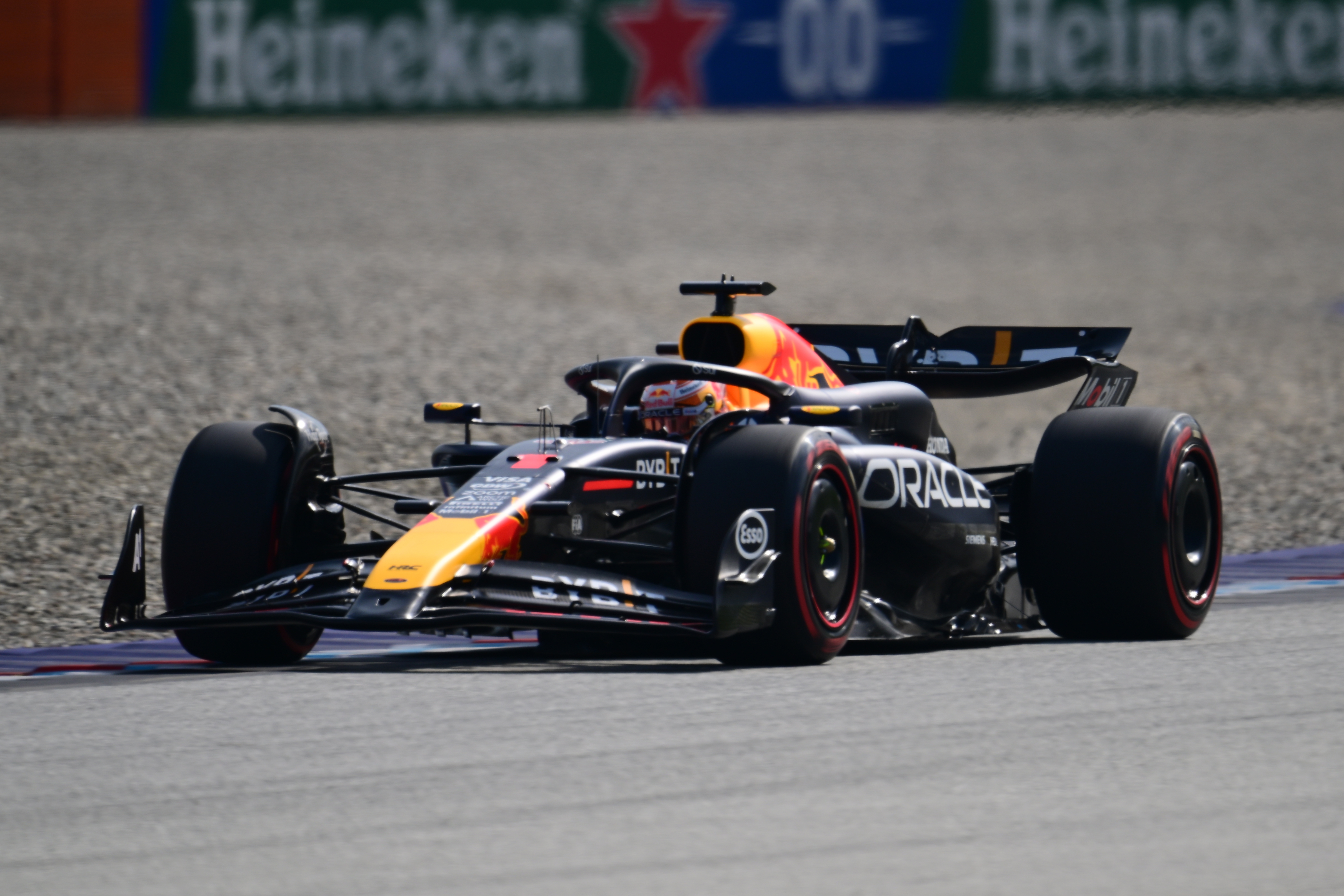 Max Verstappen of Red Bull Racing Honda is driving his single-seater during qualifying of the Austrian GP, the 11th round of the Formula 1 World Championship 2024, in Red Bull Ring, Spielberg Bei Knittenfeld, Stirya, Austria, on June 29, 2024. (Photo by Andrea Diodato/NurPhoto via Getty Images)