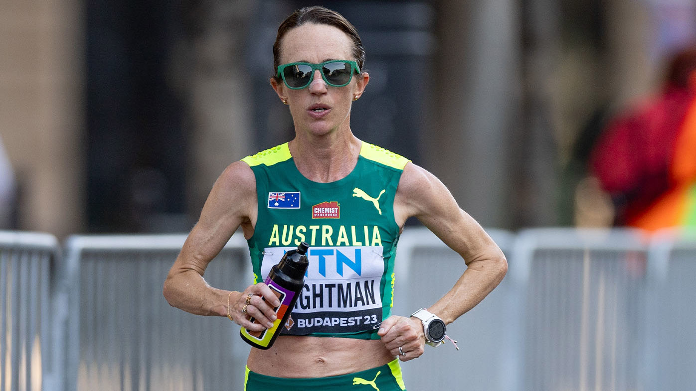 Lisa Weightman running at the World Athletics Championships in Budapest last year.