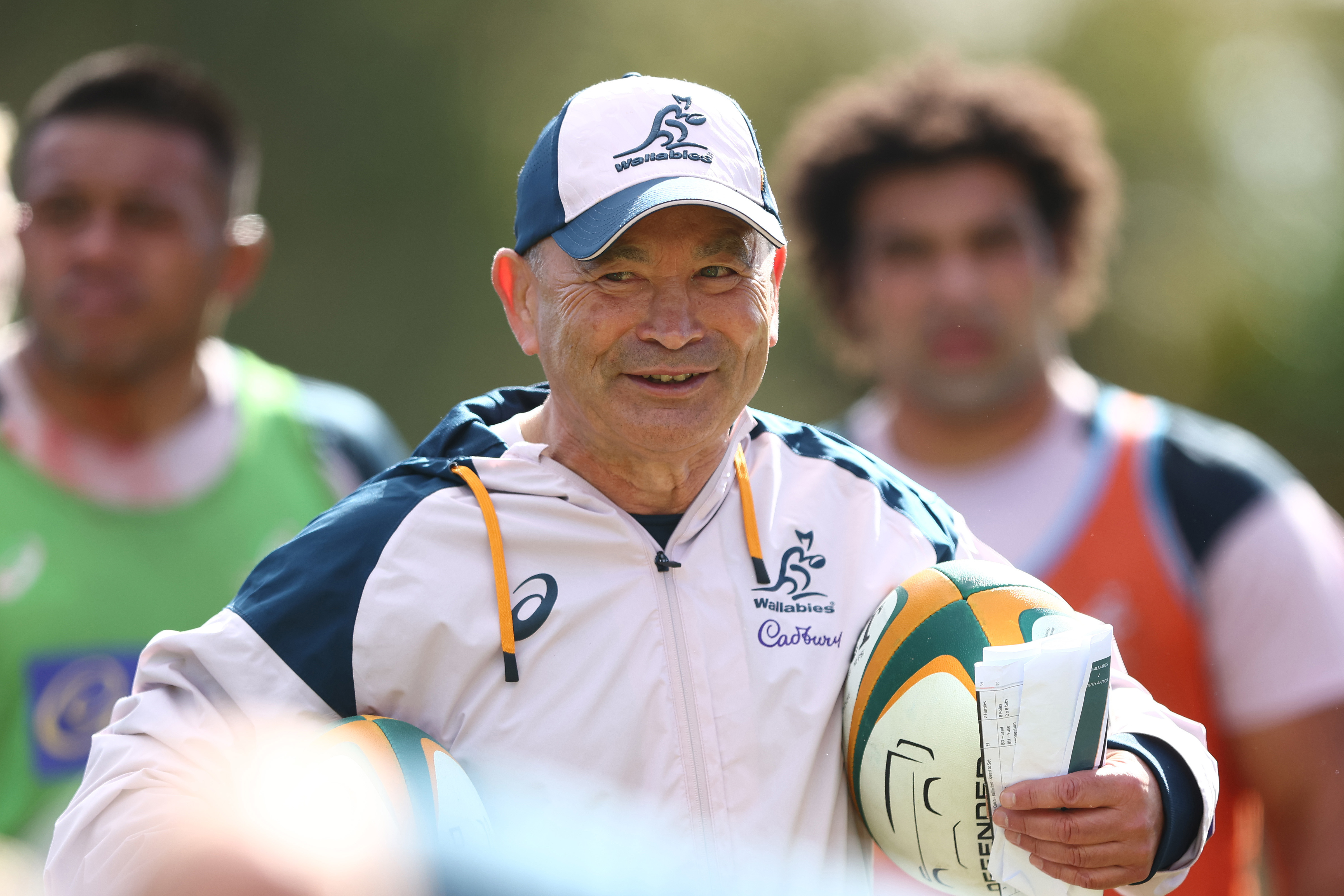 Coach Eddie Jones during a Wallabies training session.