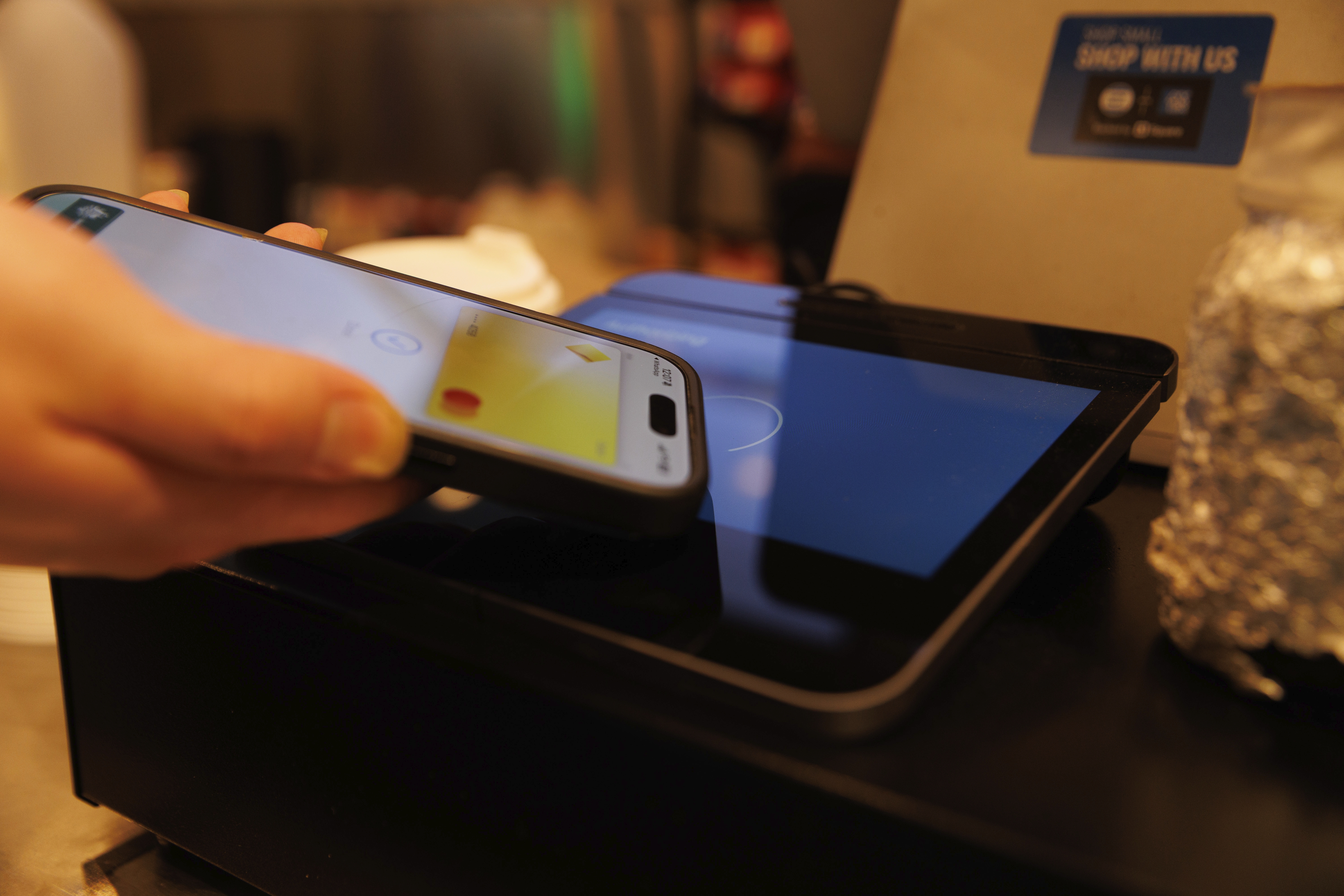 Credit card & phone tap payments. 