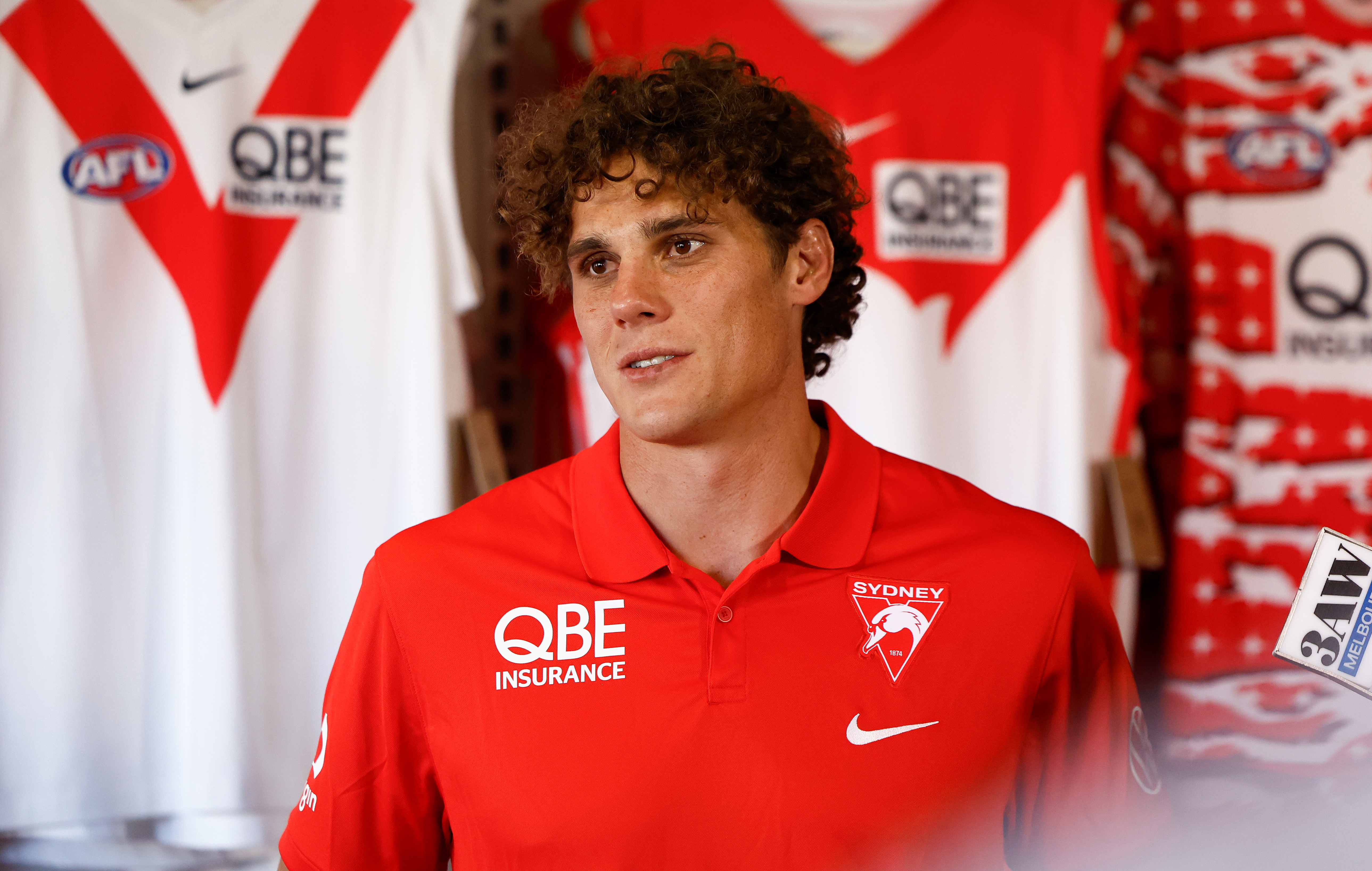 Charlie Curnow in a Swans polo.