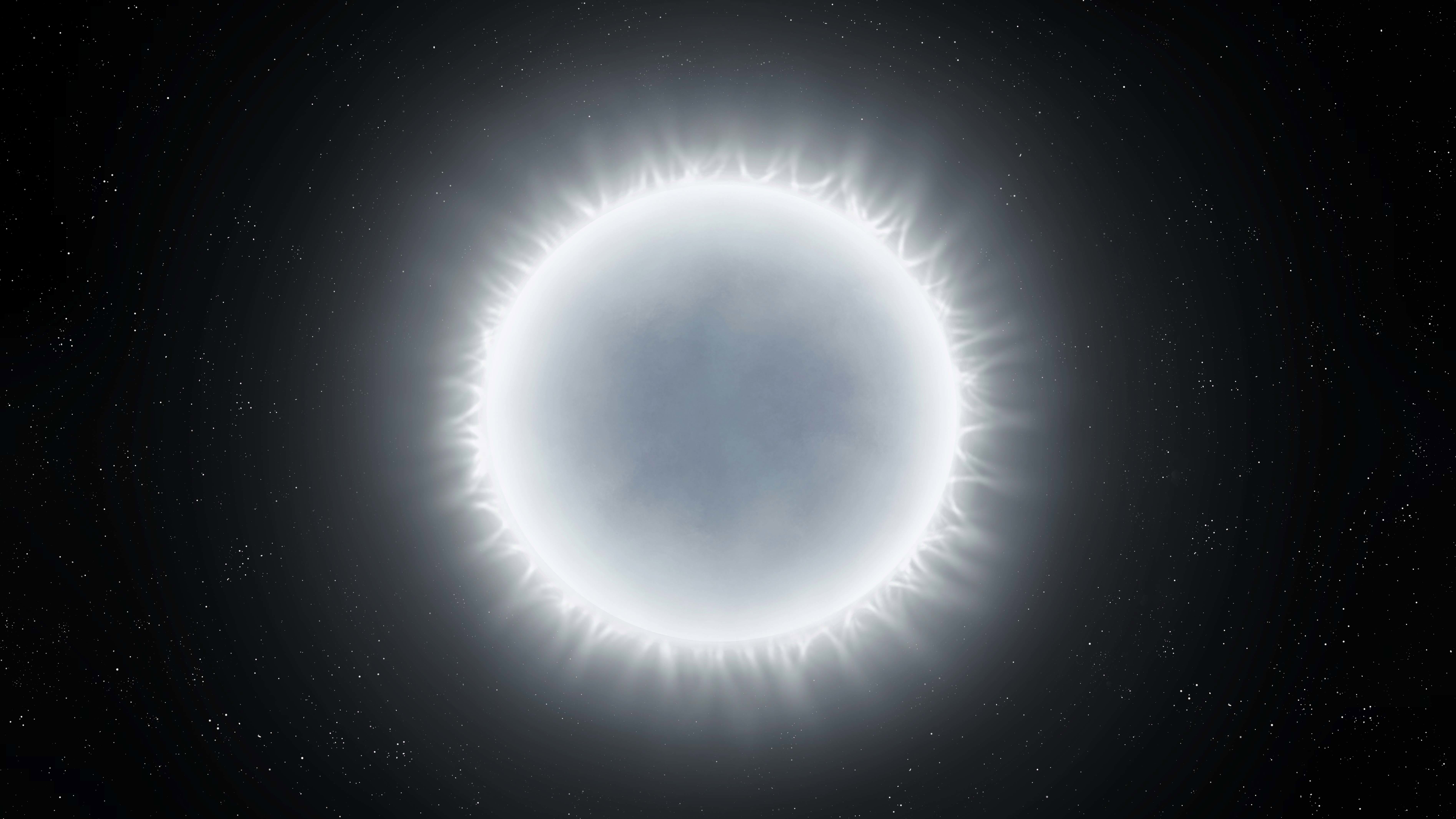 White dwarf isolated on black background. Remnant of a dead star in space. The core of the sun after his death.