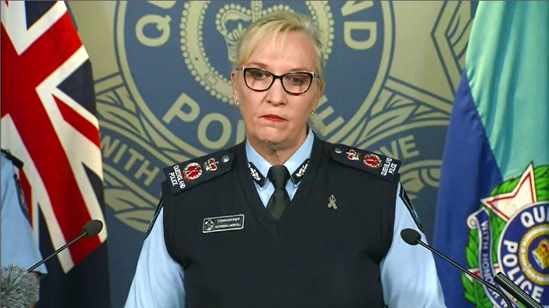 Commissioner Katarina Carroll praised the actions of officers who attended the initial "disturbance" at the Wooloowin house.