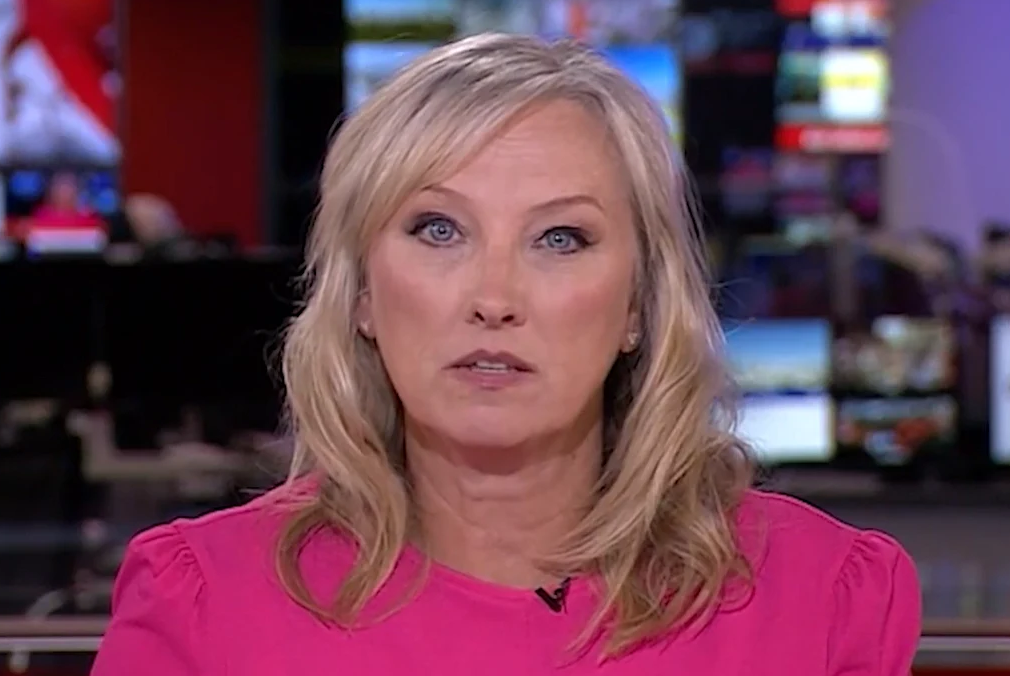 Newsreader Martine Croxall.