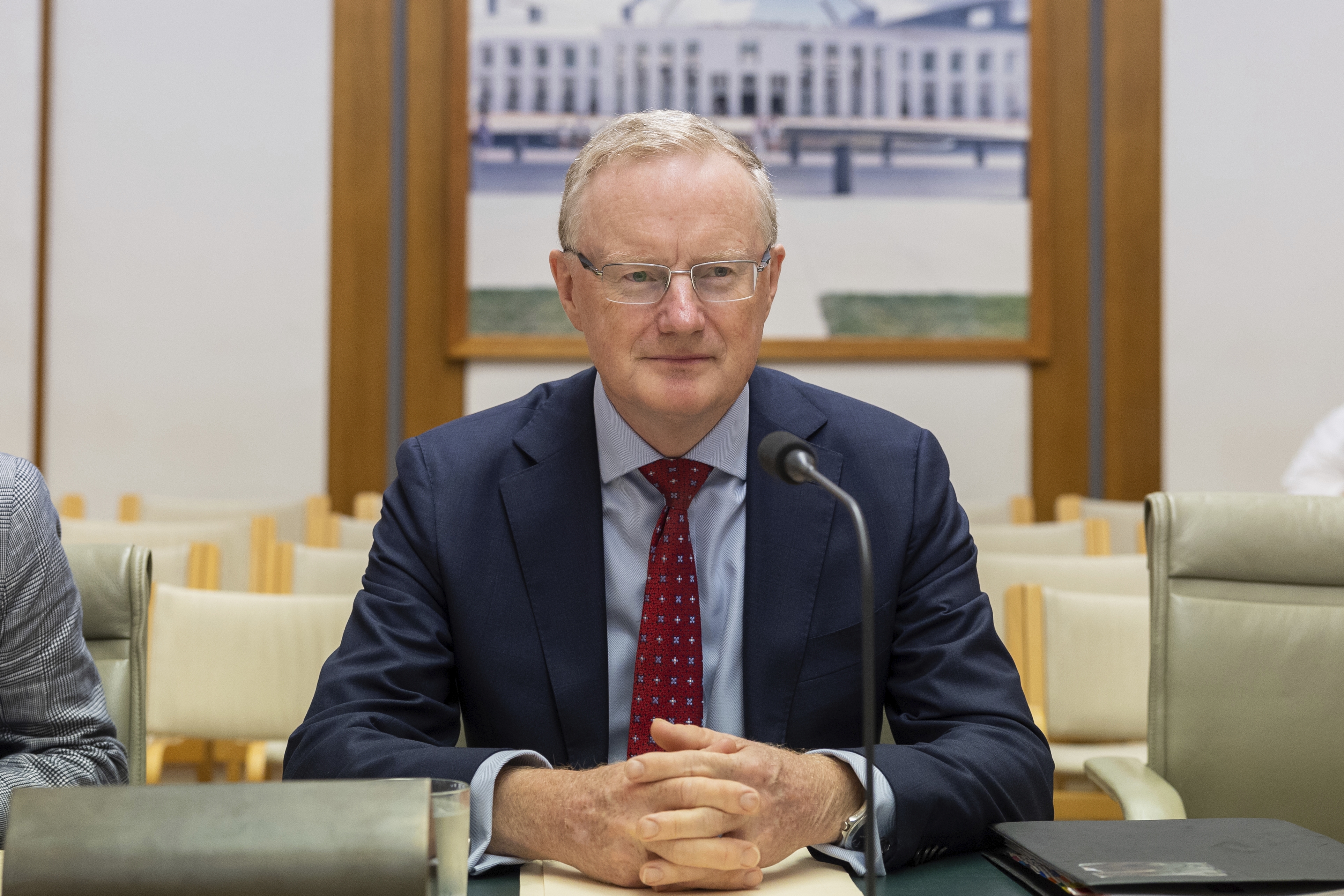 Philip Lowe faces House Economics Committee hearing at Parliament House in Canberra last month.