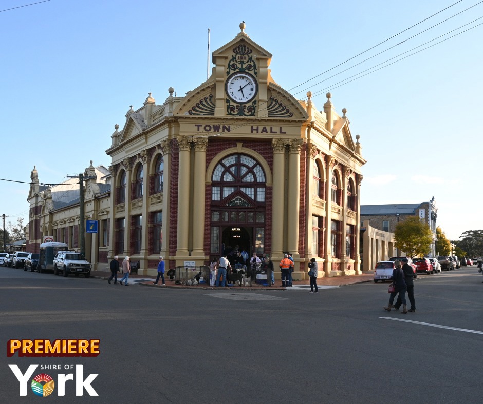 The iconic Town Hall in York, WA.