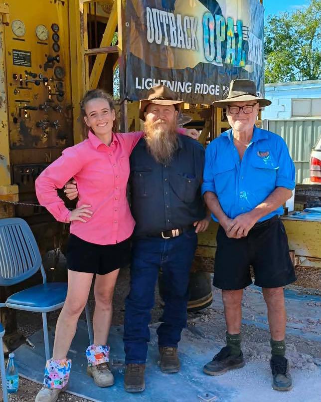 Outback Opal Hunters Sam Mehan, Rod Manning and Les Walsh