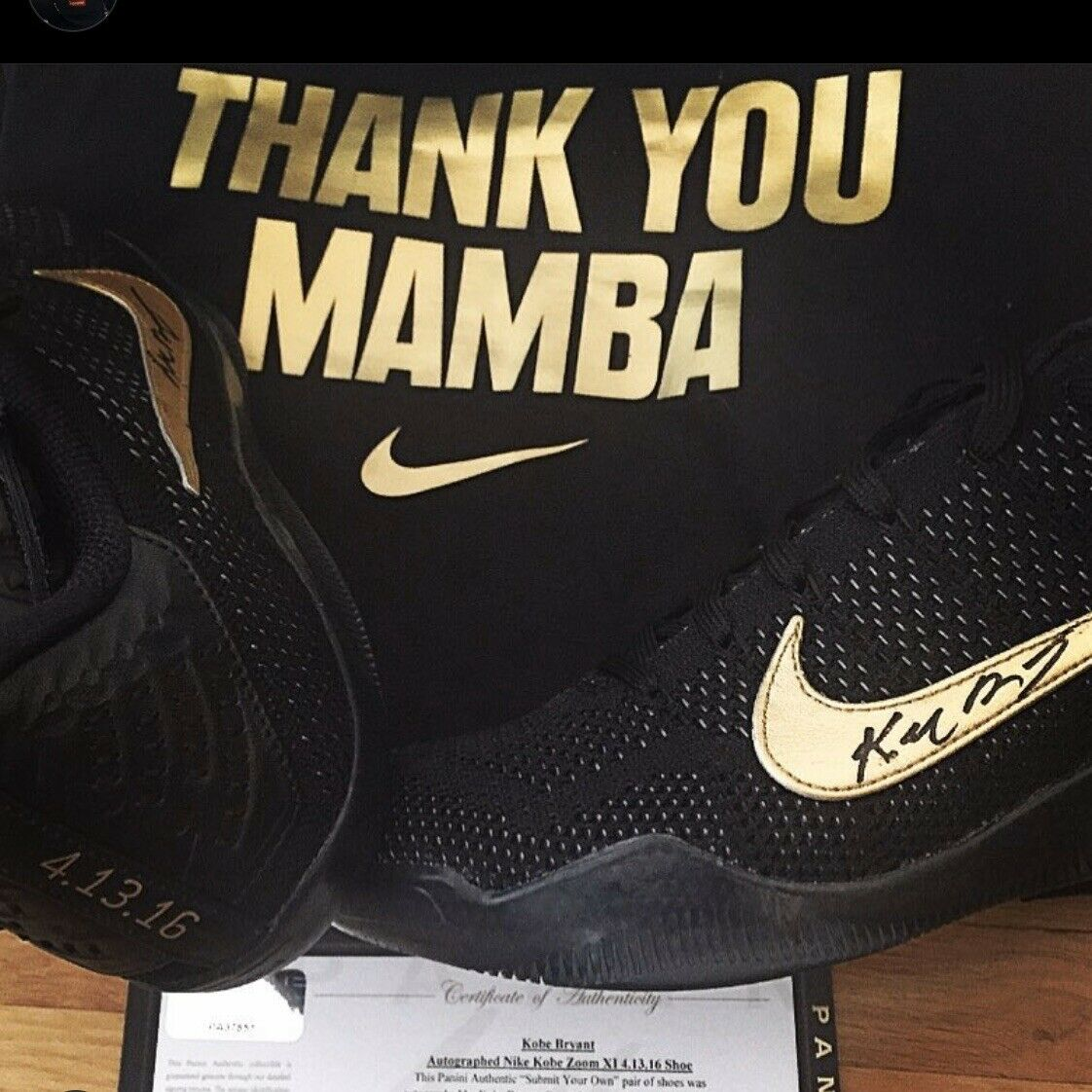 kobe shoes signed