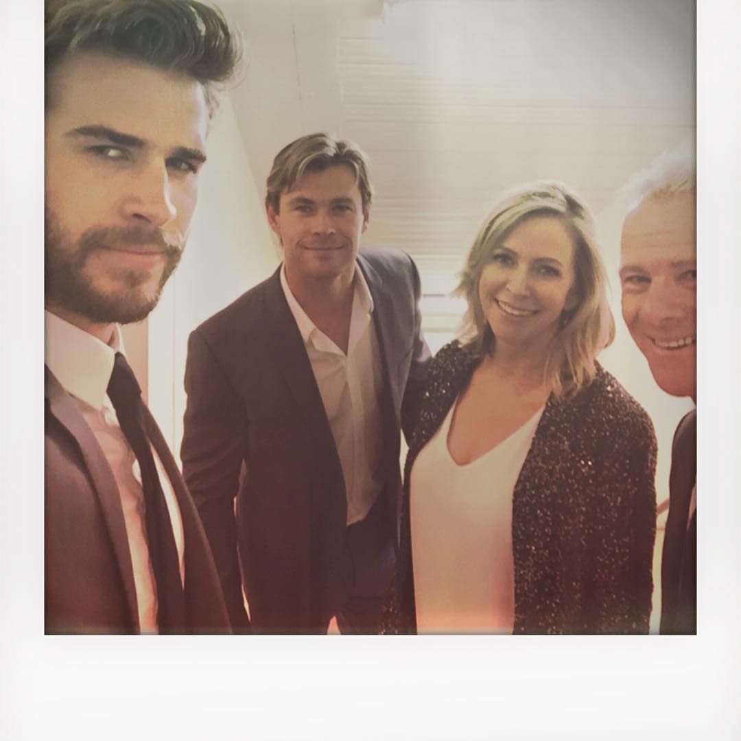 Liam Hemsworth, Chris Hemsworth, Leonie Hemsworth and Craig Hemsworth