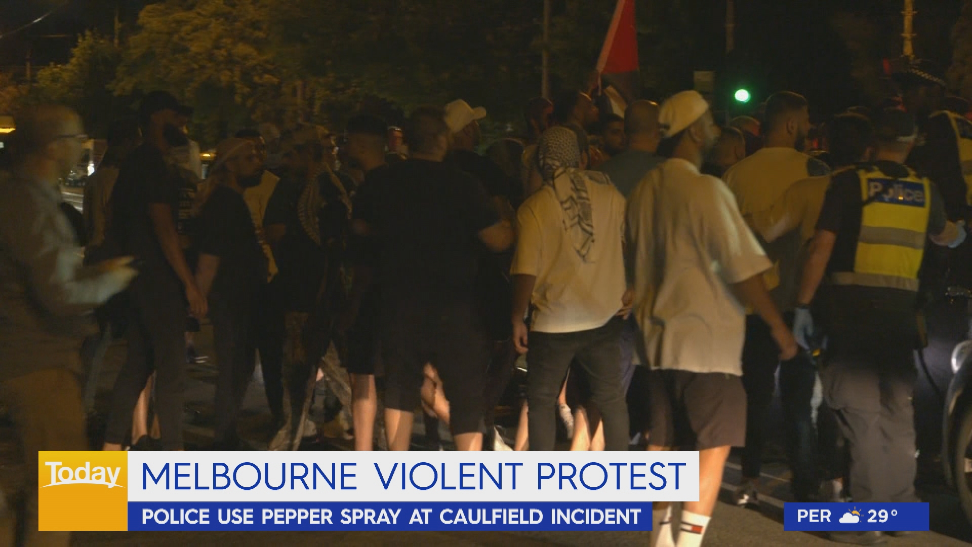 Melbourne Israeli Palestine clash