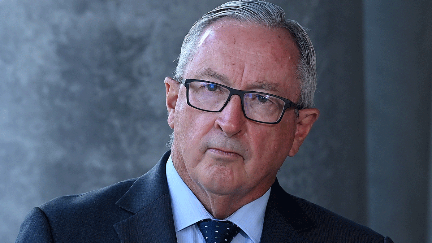 NSW Health Minister Brad Hazzard called whoever falsely entered a positive rapid test result in his name 'moronic'.