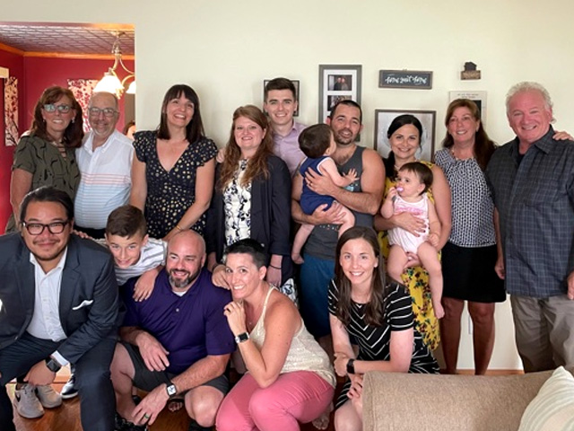 Joe Dittmar, a survivor of the 9/11 attacks, is pictured with generations of his family.